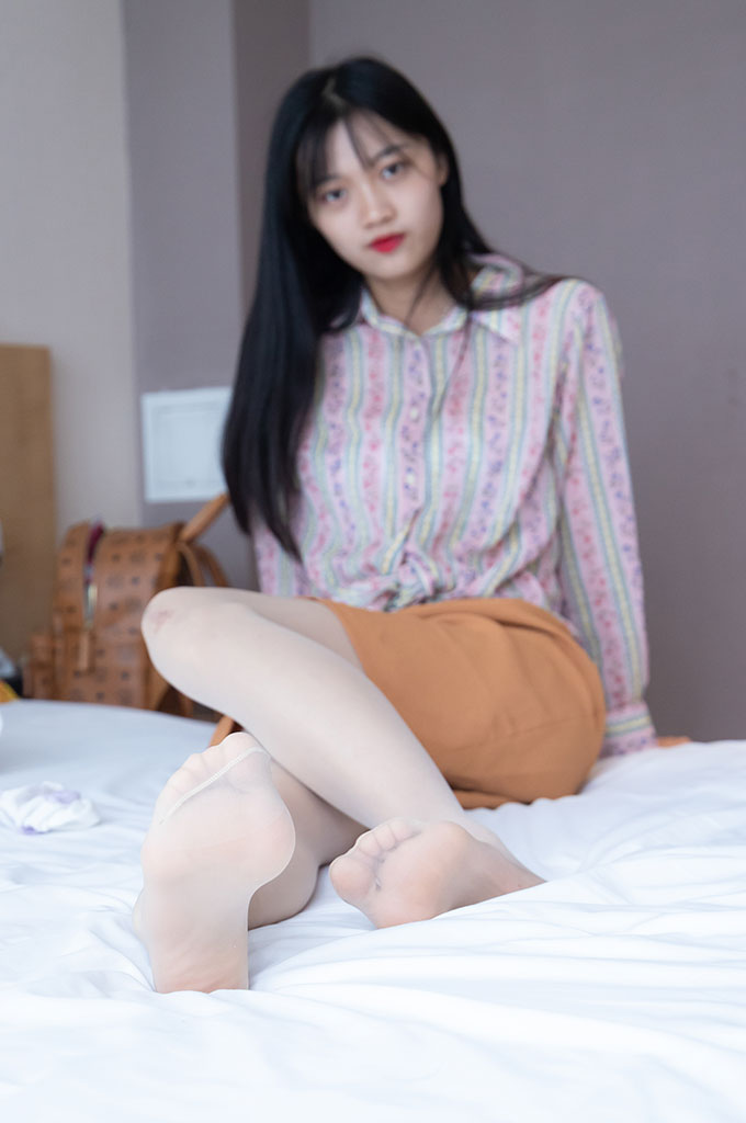 图片[4]-W005-帆布鞋、白色短棉袜、肉丝-爱丝时刻