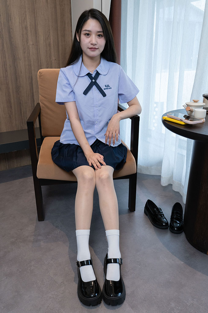 图片[3]-W158-皮鞋、两双白棉袜、肉丝（脚尖加固款）-爱丝时刻